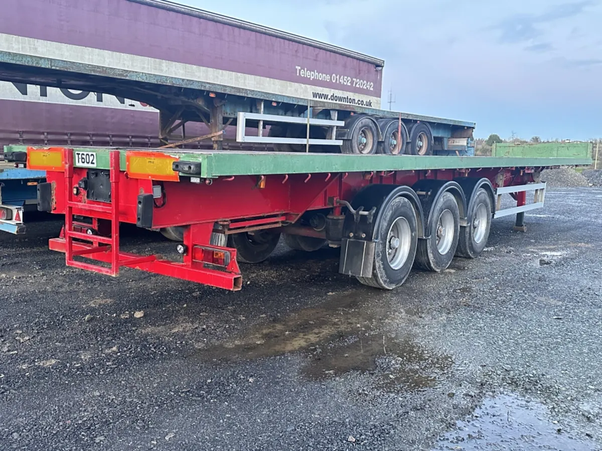 2002 SDC TROMBONE FLATBED TRAILER - Image 4