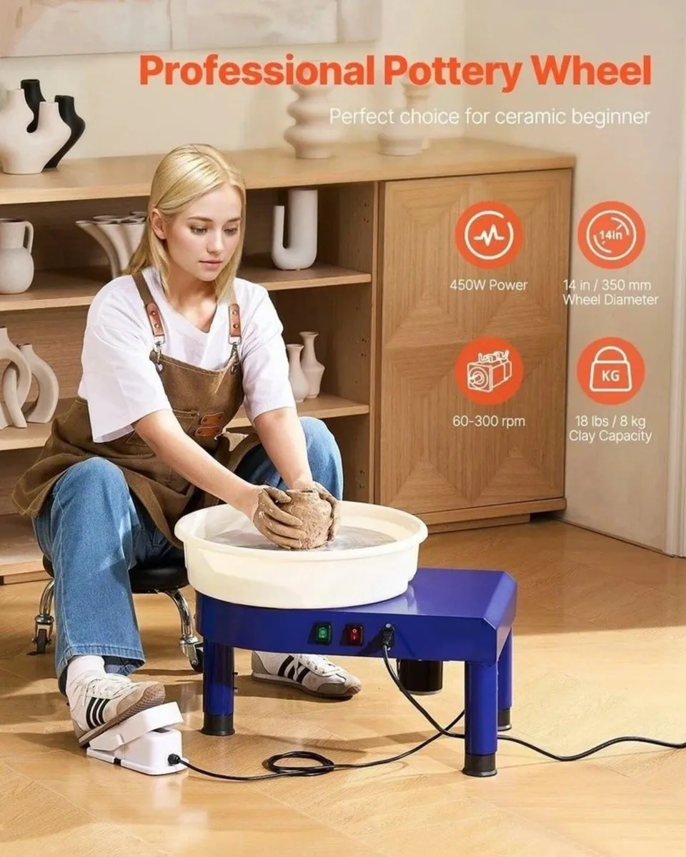 450W 35cm Electric Pottery Wheel for Adults - Image 4