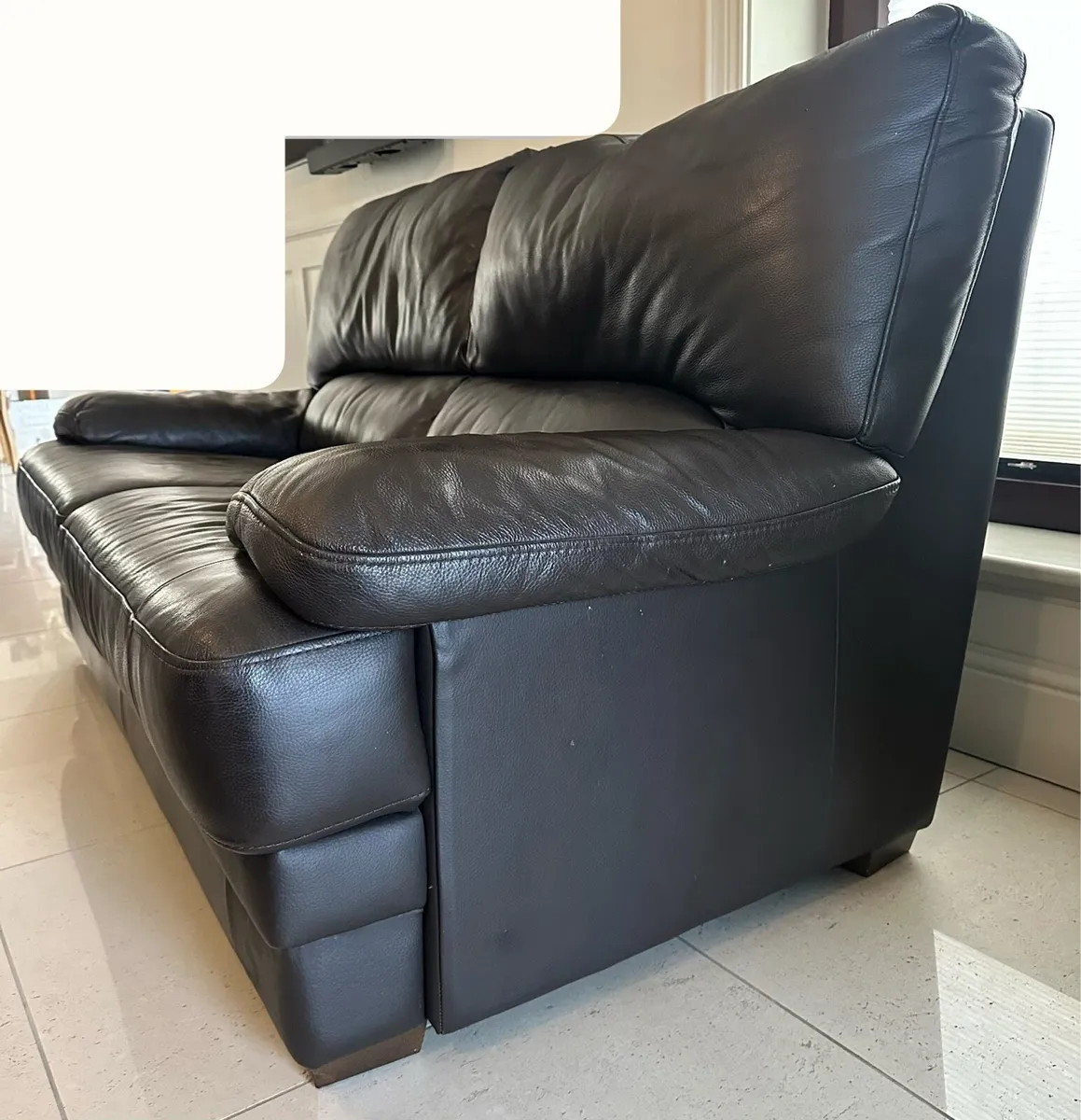 Leather Sofa Suite - Image 2