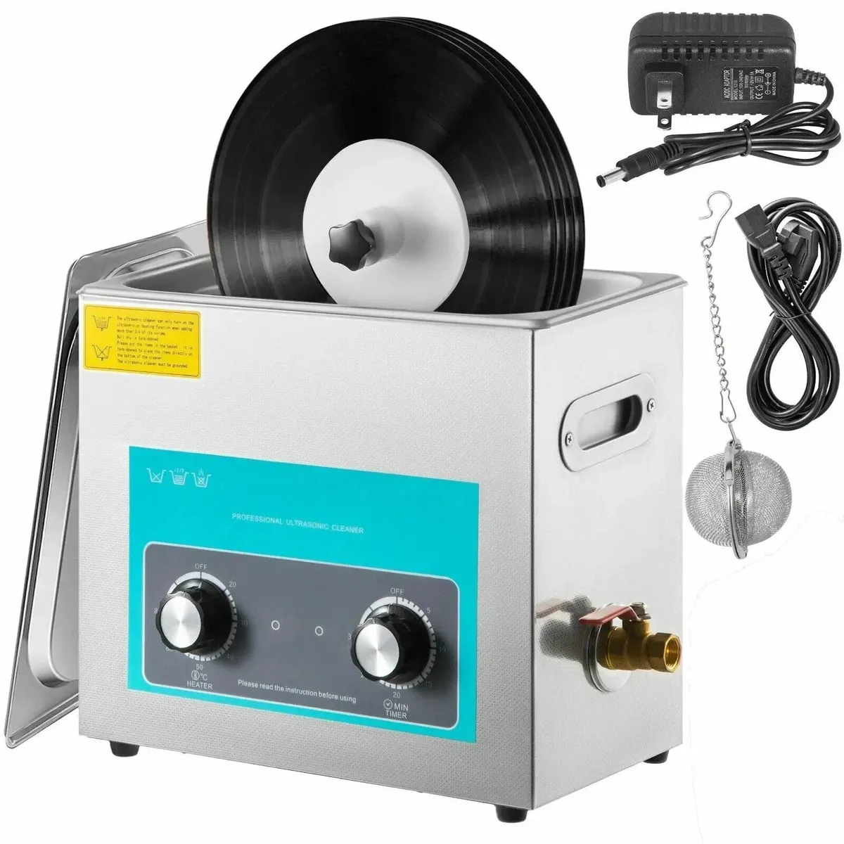 6L Ultrasonic Vinyl Cleaner for LP Records Wash - Image 1