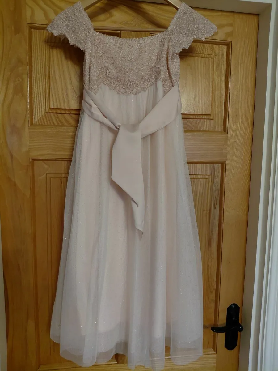 Monsoon Pink Estella Sparkle Dress - Image 1