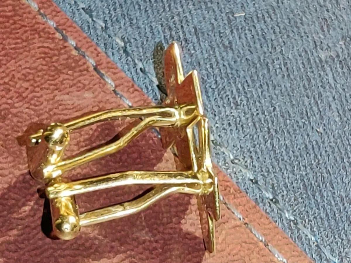 RARE MILLENIUM 2000, 9CT Gold Chunky Cufflinks ! - Image 3