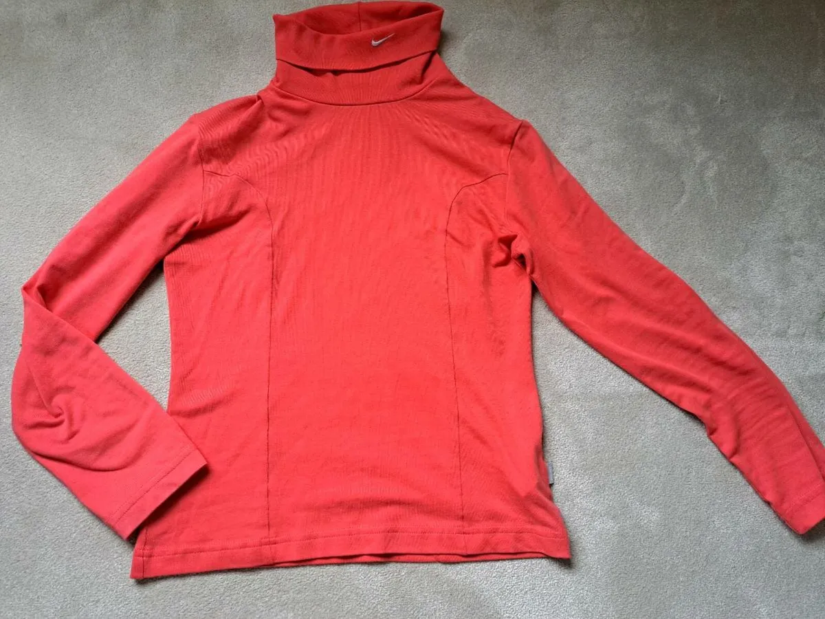 Nike Dri fit Coral turtleneck long sleeve top S - Image 1