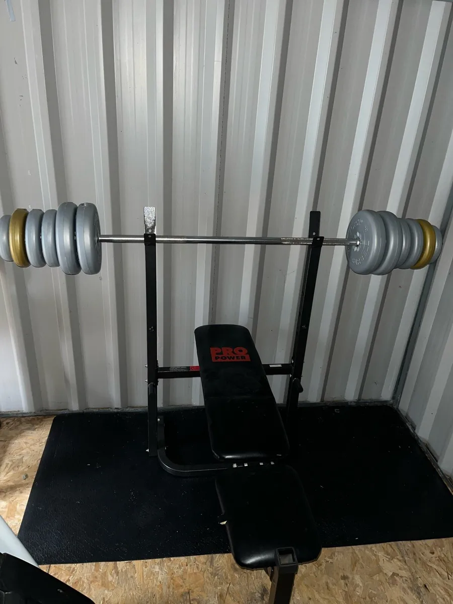 Bench press & 40kg weight set - Image 3