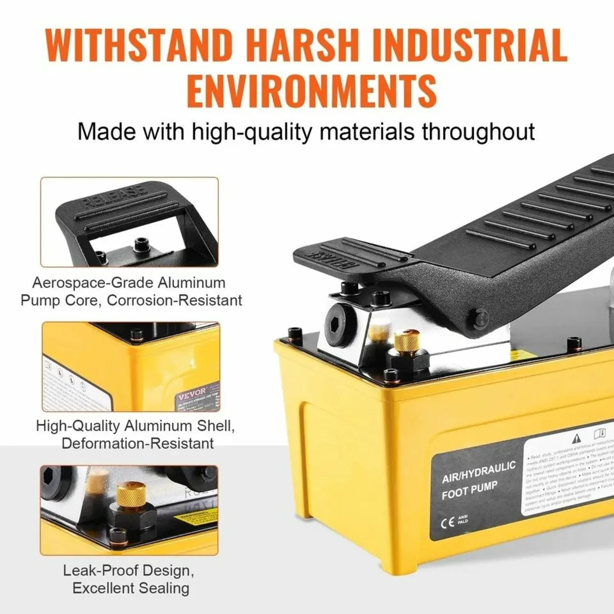 10,000 PSI Air Hydraulic Foot Pump Full Kit Pro - Image 2