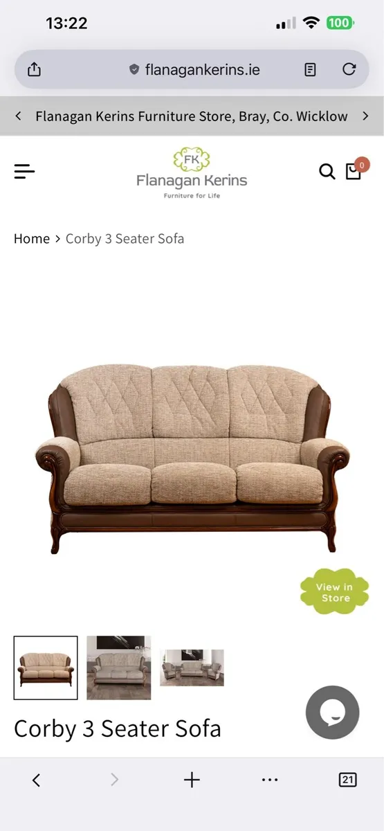 Corby 3 1 1 Sitting Room Suite - Image 4