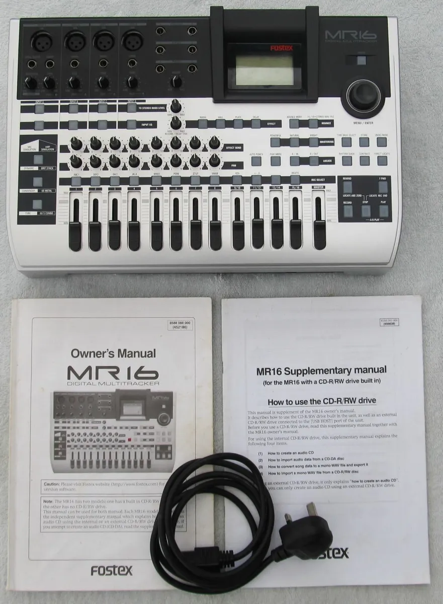 Fostex MR16 Digital Multitracker with both manuals - Image 3