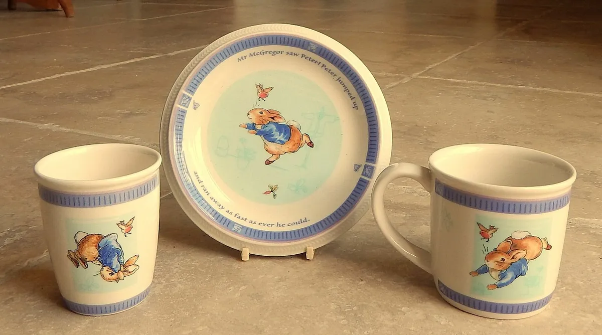 3 Vintage Wedgwood Peter Rabbit Pieces c2001 - Image 2