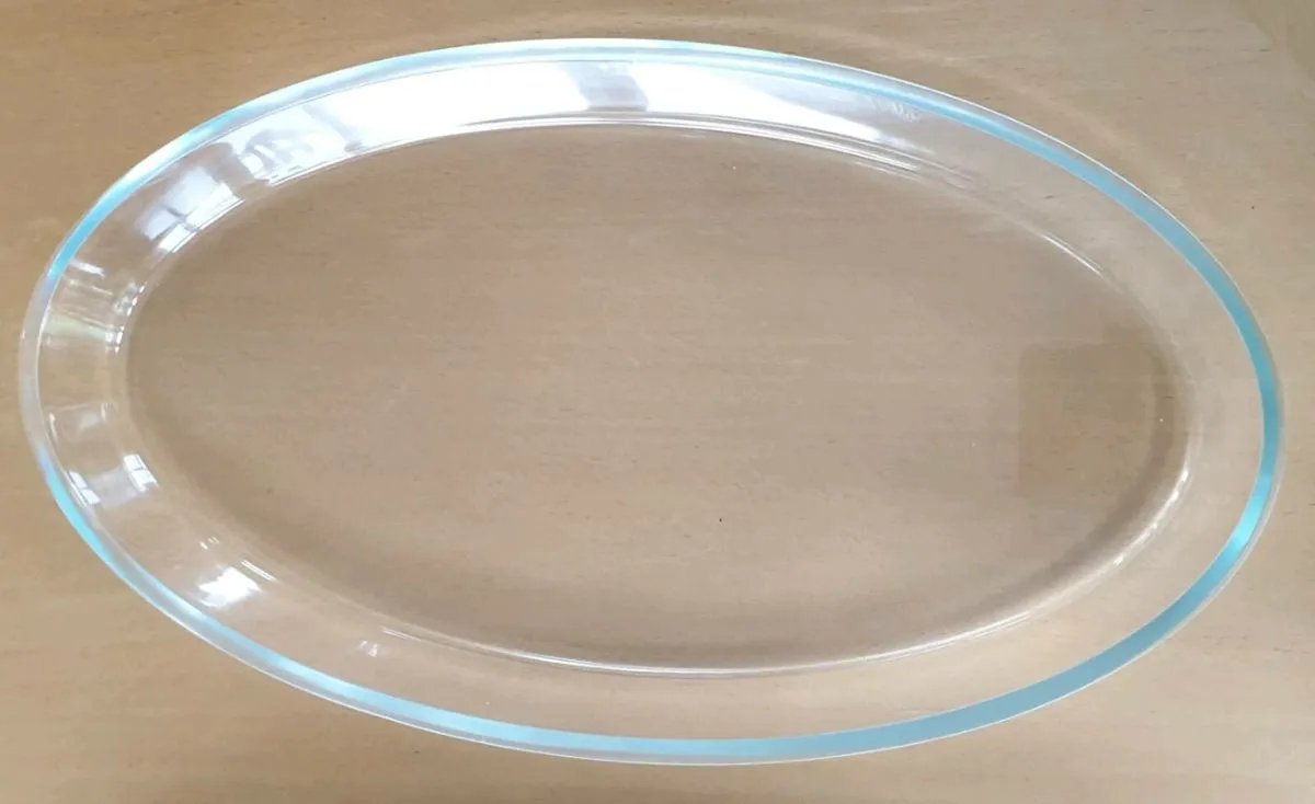 Serving Salver, Wood, Glass with Silver Trim - Image 4