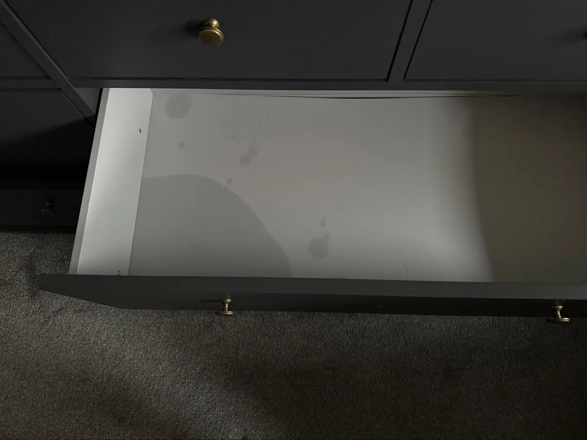 Large 8-Drawer Dresser with Matching Bedside Table - Image 2