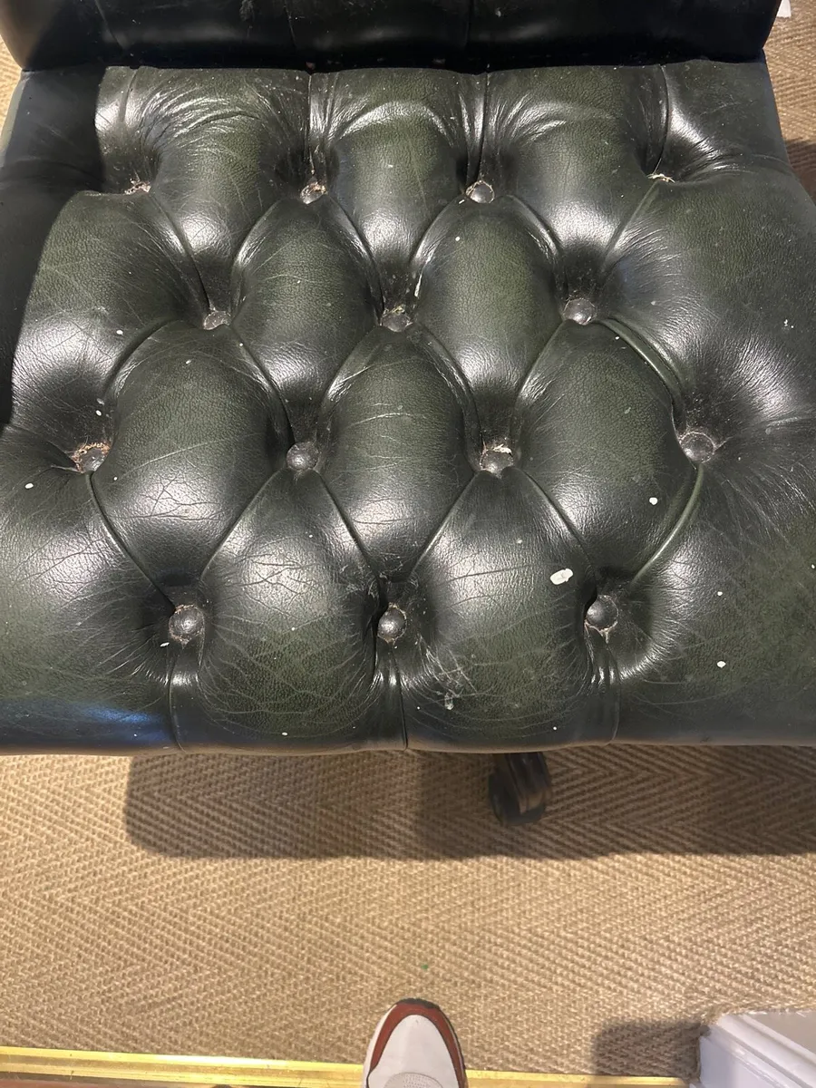 Antique leather office chair - Image 2