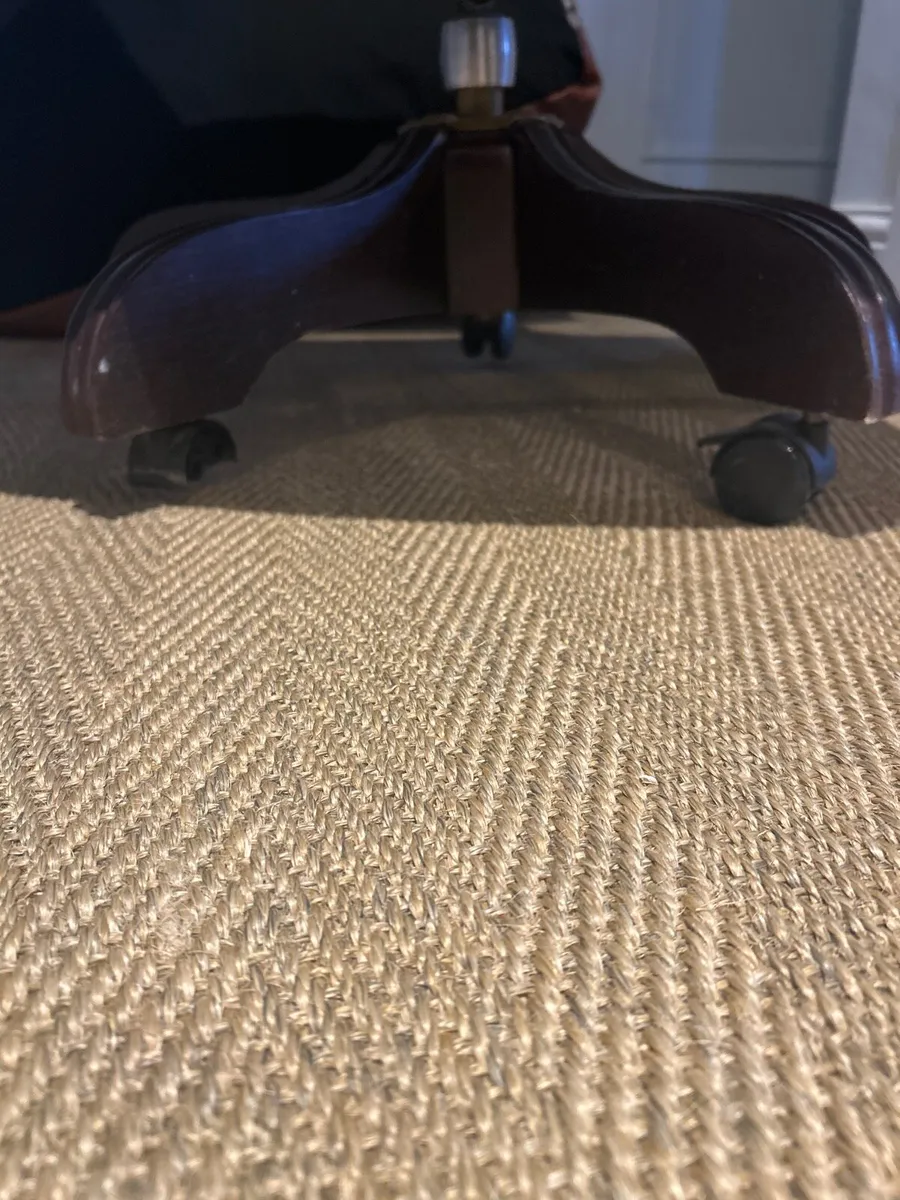 Antique leather office chair - Image 3