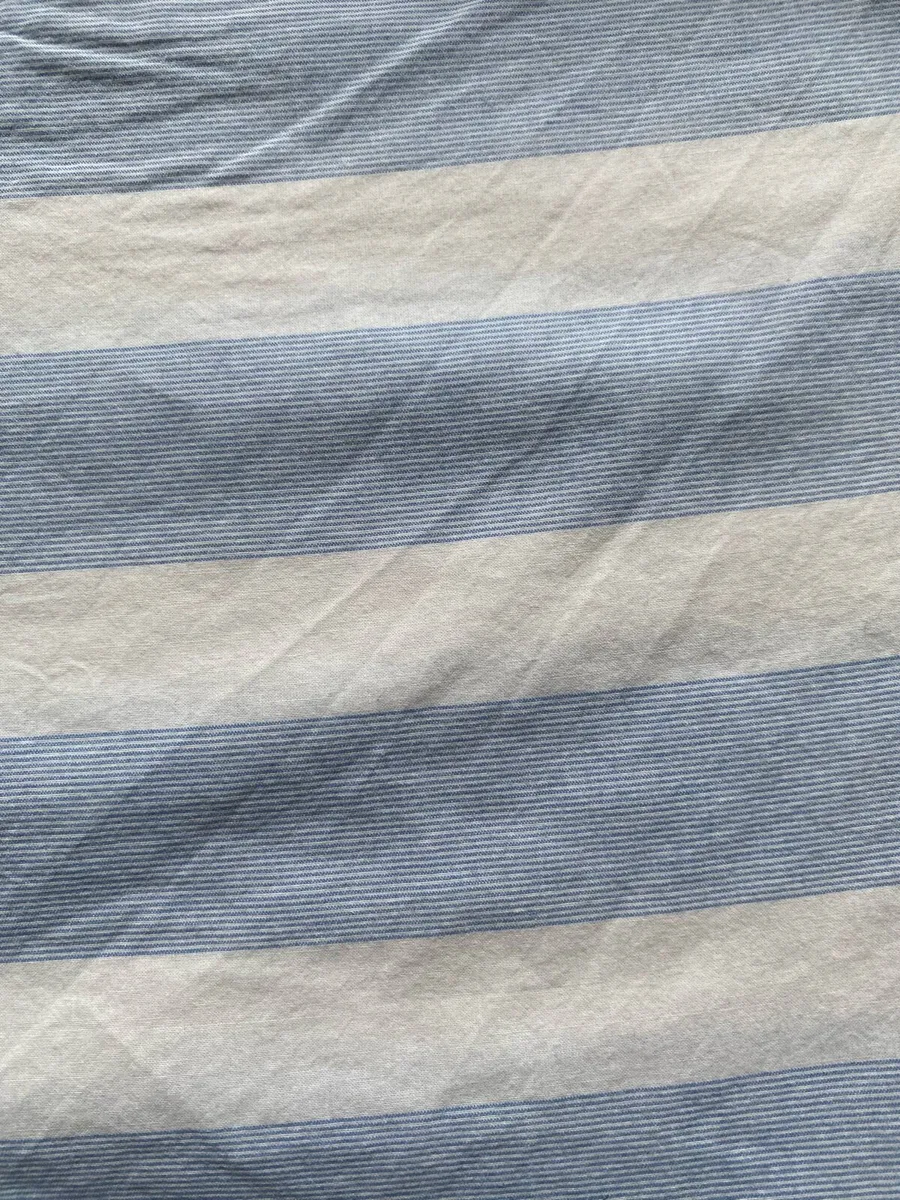 M&S Blue and White Stripe Cotton Shirt - Image 2