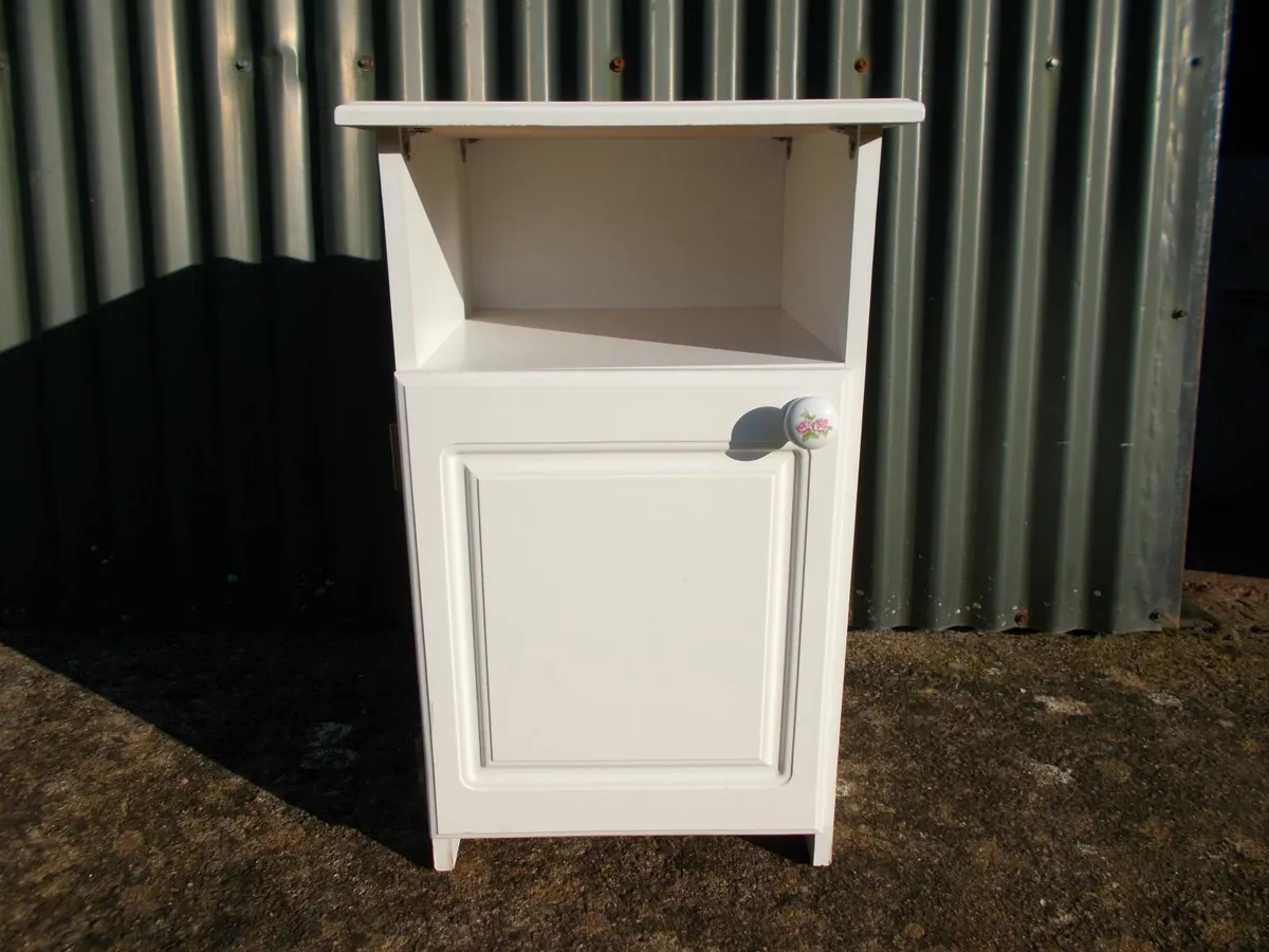 White Bedside Locker Table - Image 1