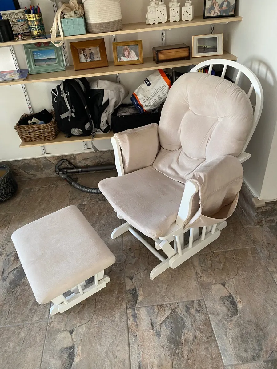 Nursing Rocking Chair + Footstool - Image 1