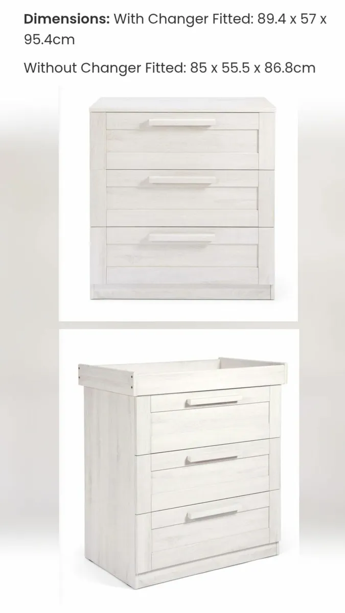Dresser with Changing Top & Nursery Wall Shelf - Image 3