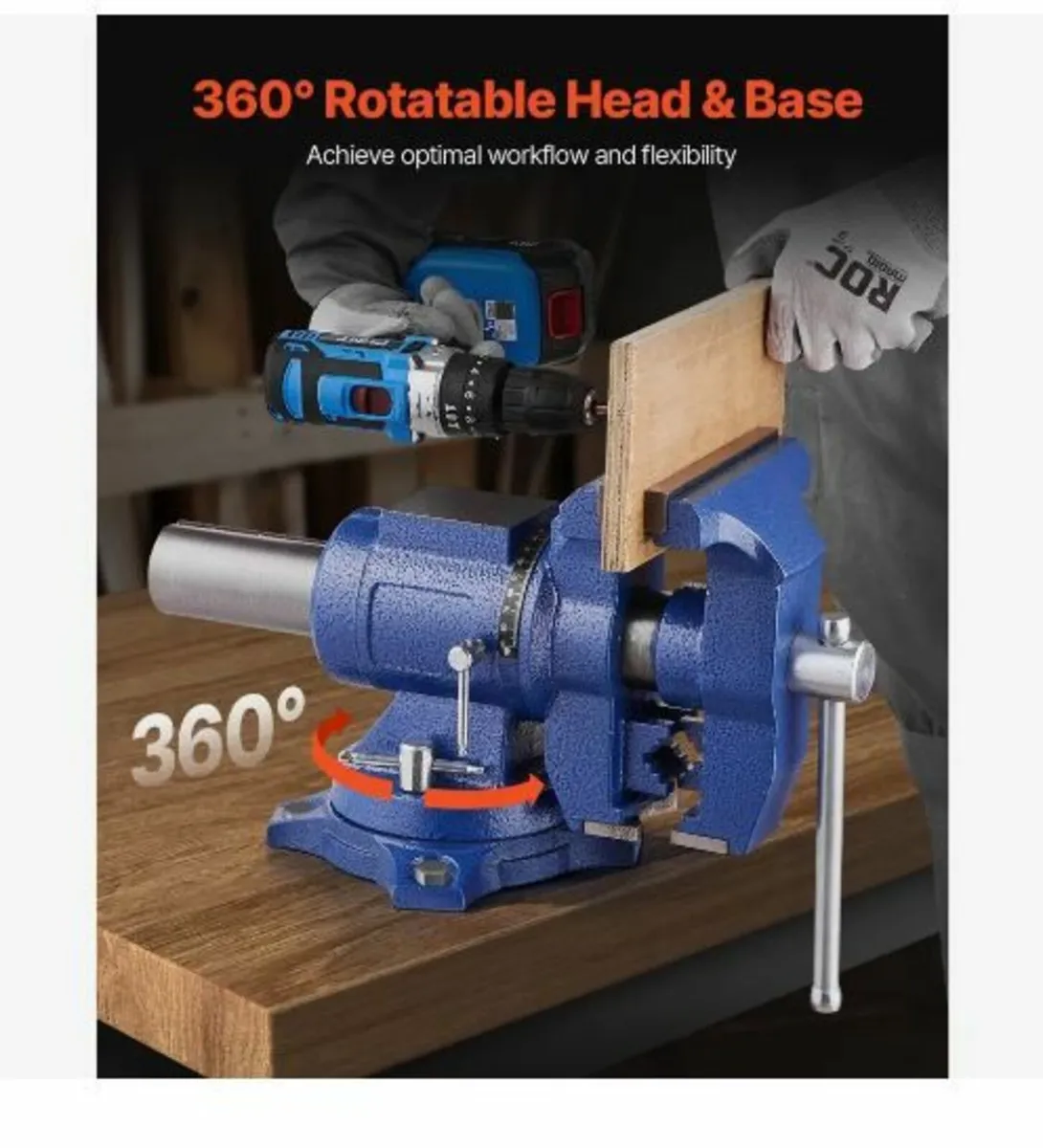 Heavy Duty Bench Vise, 165 mm / 6.5" Jaw Width - Image 2