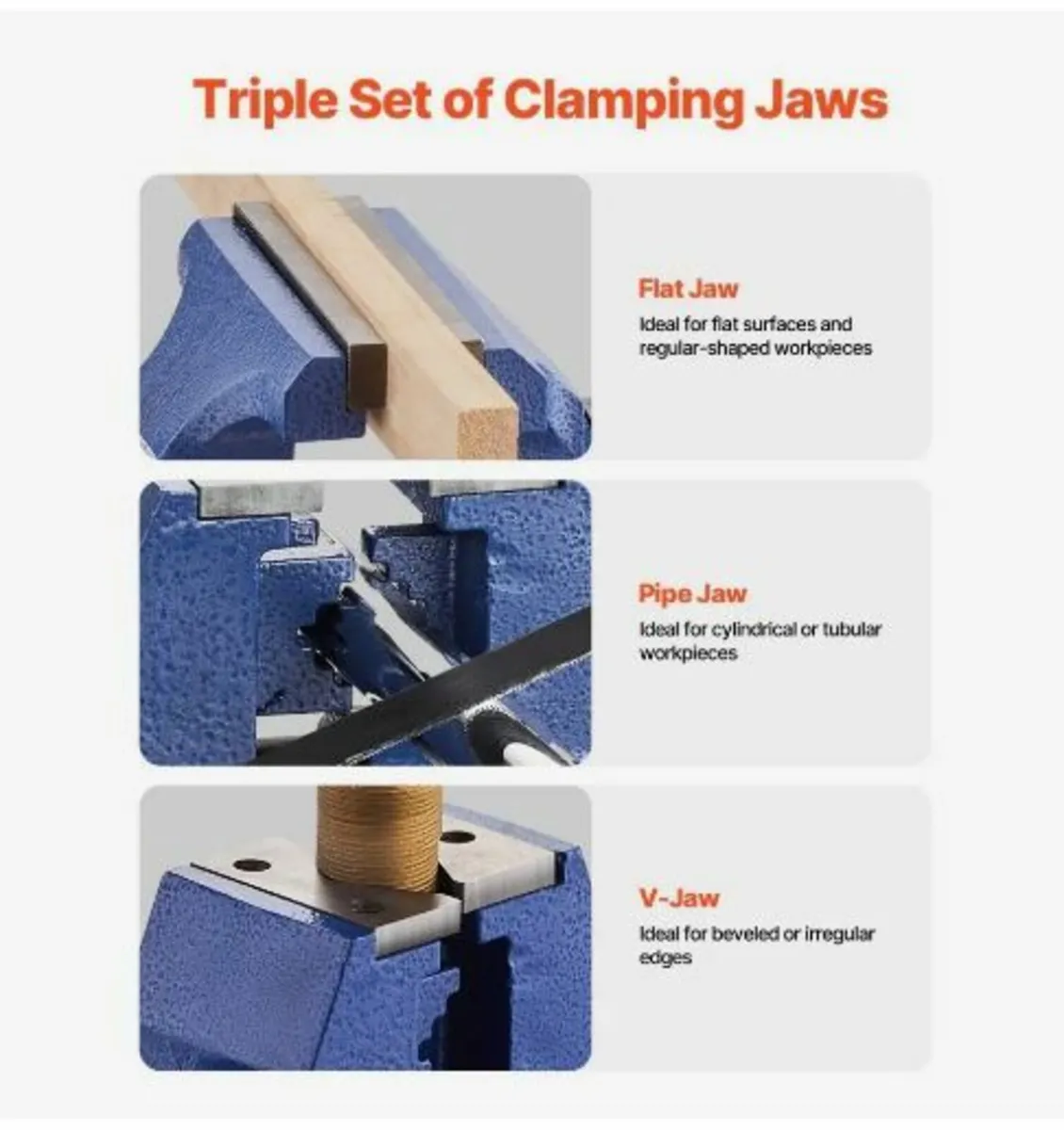 Heavy Duty Bench Vise, 165 mm / 6.5" Jaw Width - Image 4
