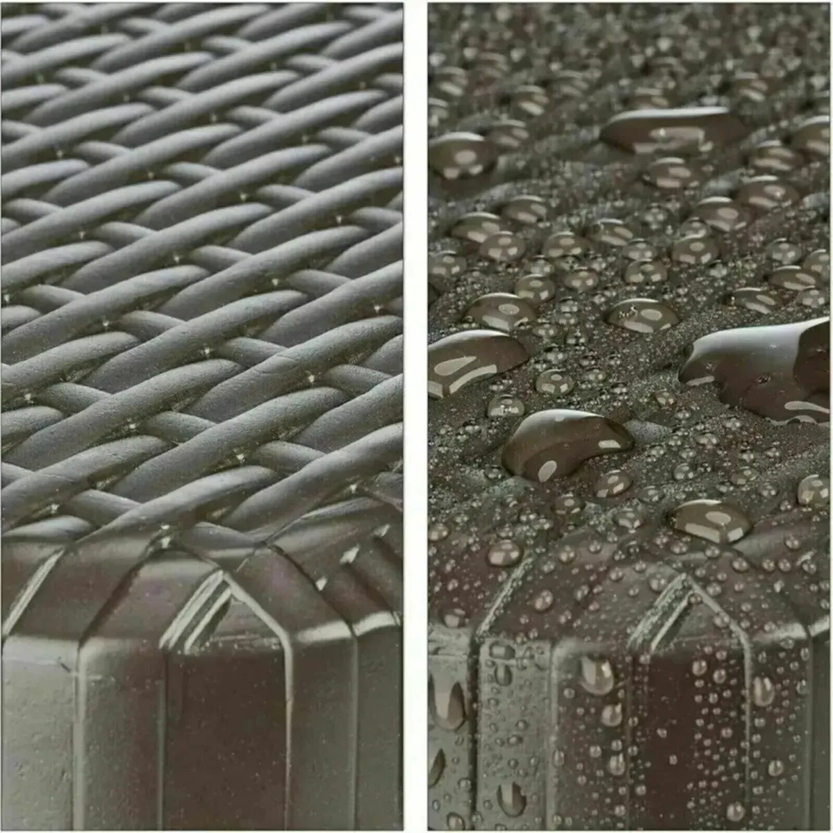 Weatherproof Rattan Style Folding Garden Table - Image 3