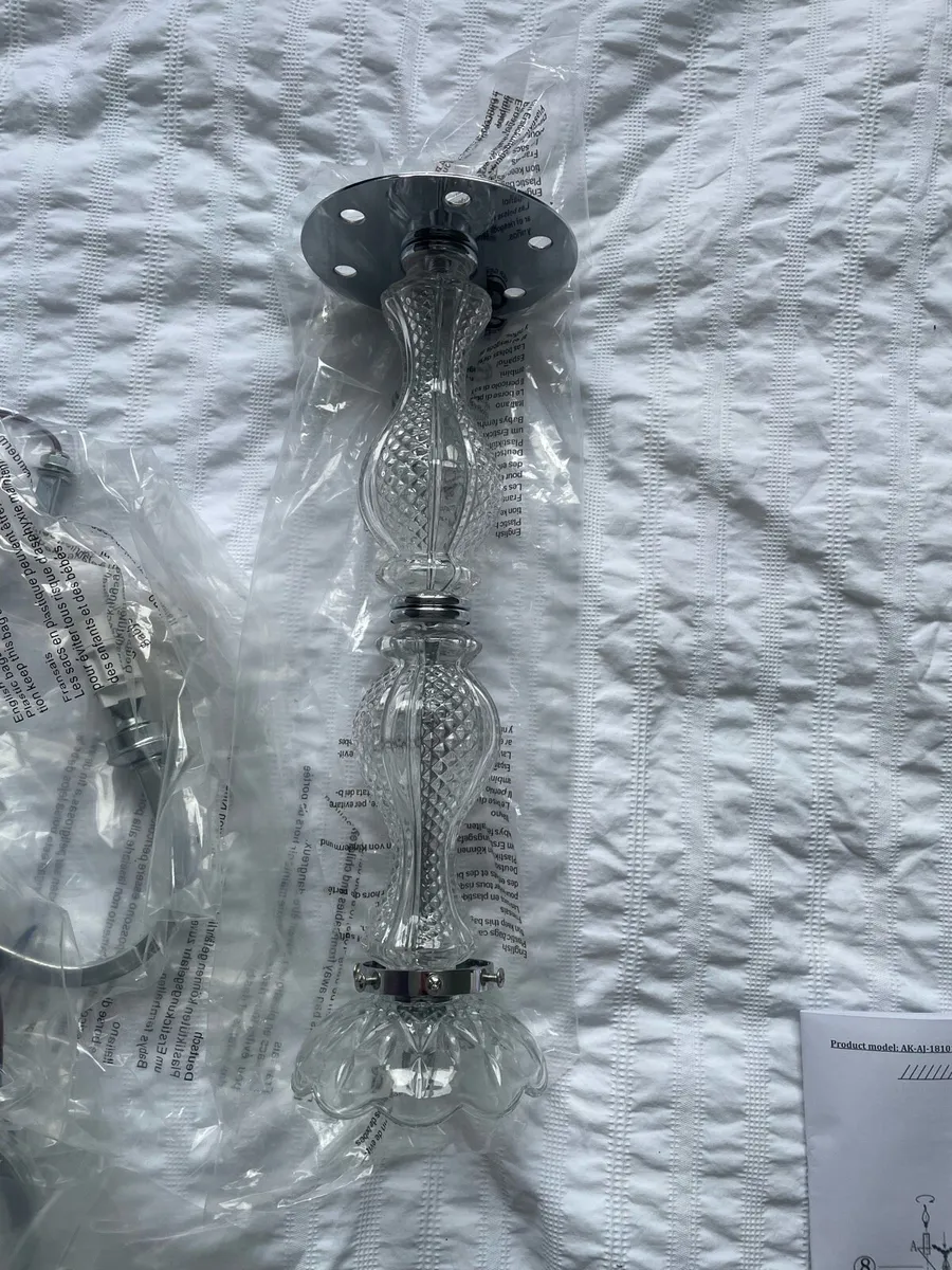 6 Light Chandelier - Crystal Style - Image 4