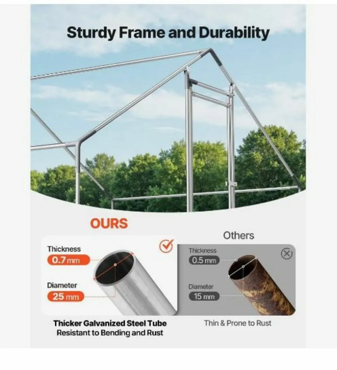 Metal Chicken Coop, 9.8x19.6x6.5 ft - Image 3