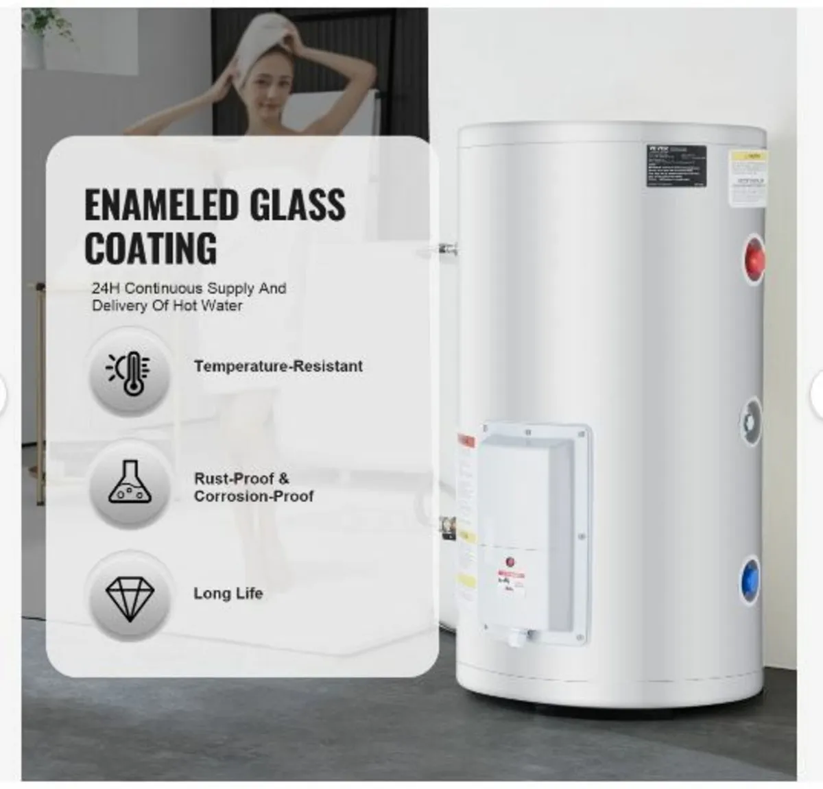 Electric Water Heater, 10 Gallon Tank - Image 4