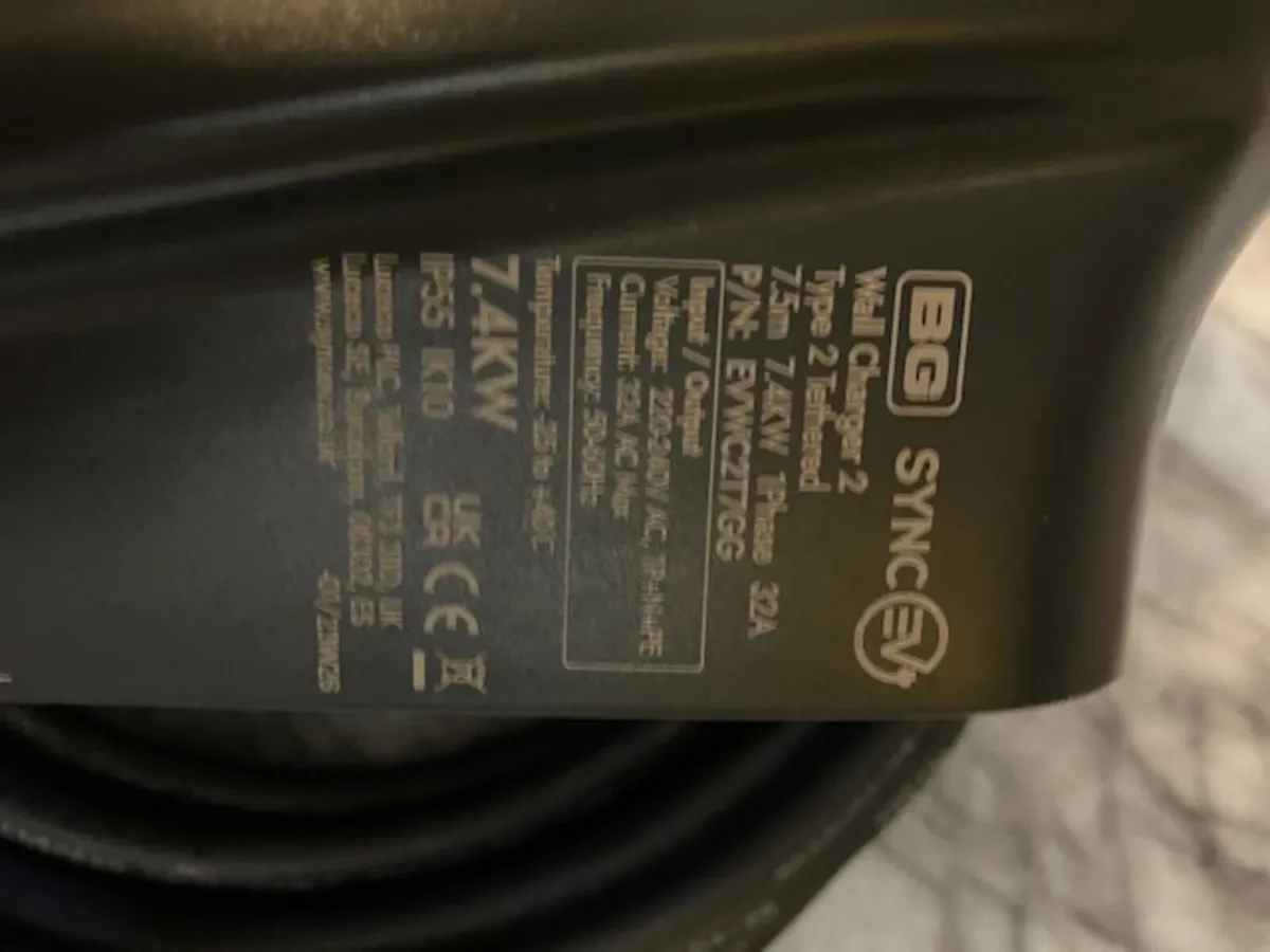 EV Charger Sync EV Tethered Wall Charge for EV - Image 3