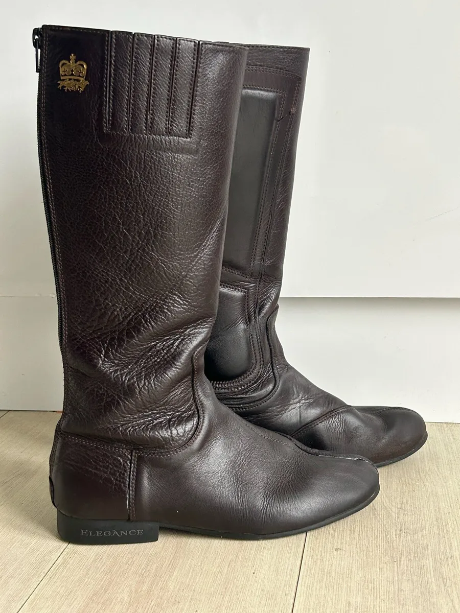 Leather Race Exercise Boots - Image 1