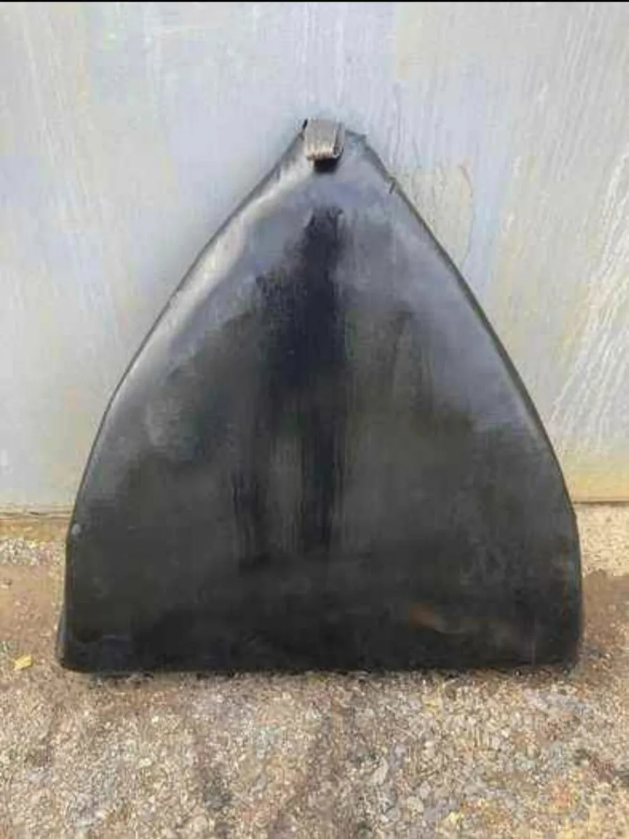 Black marine grade leather bow cushion - Image 1