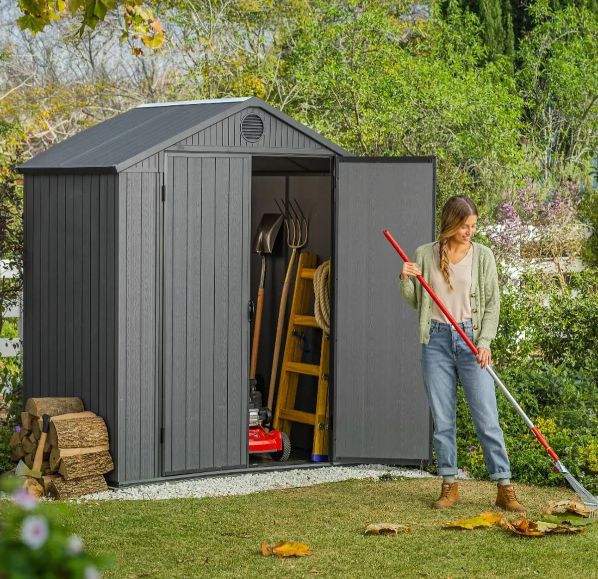 Keter Darwin 6x4 Shed in Grey - Image 1