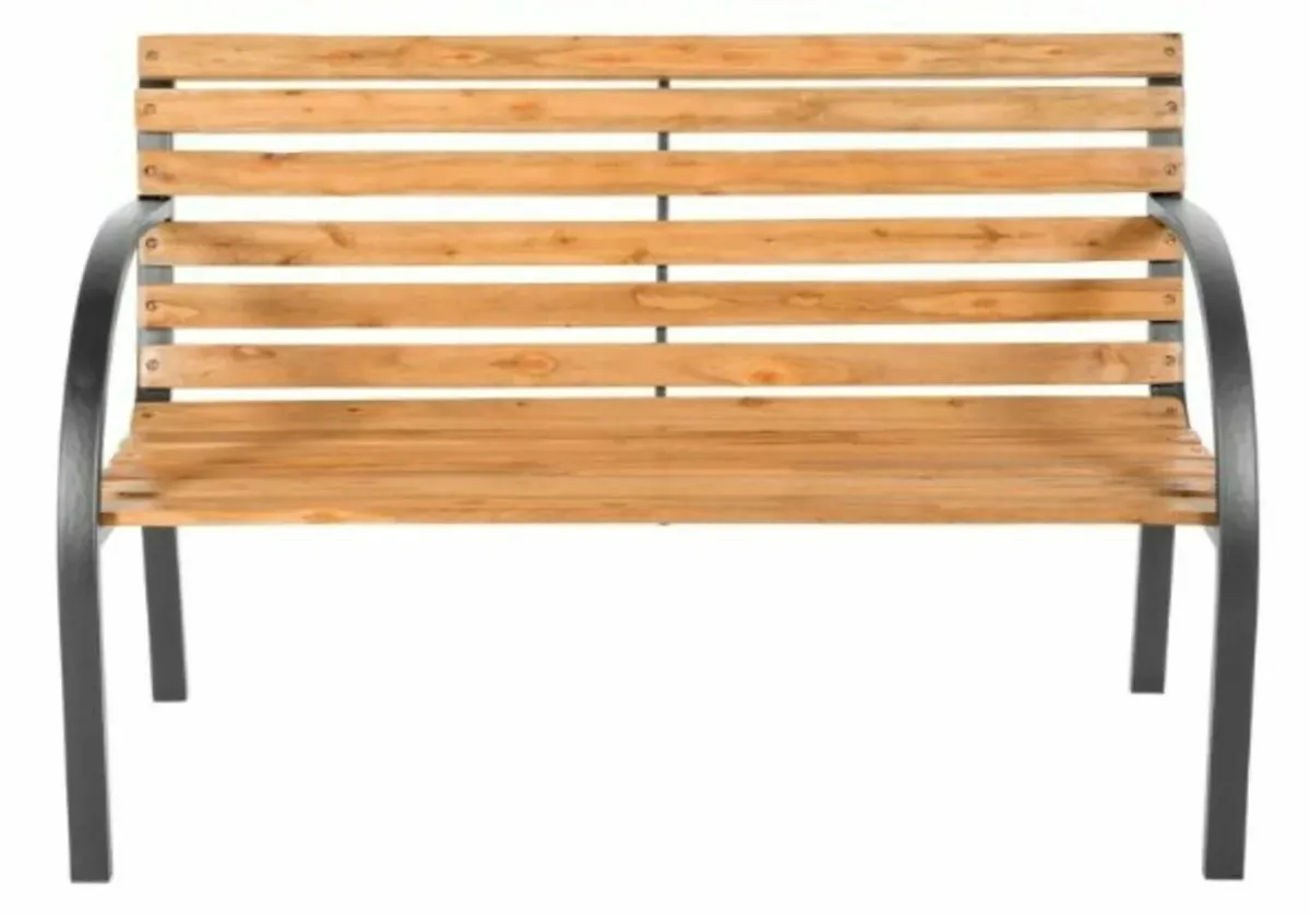 Wooden Garden Bench Chair Weatherproof Outdoor - Image 2