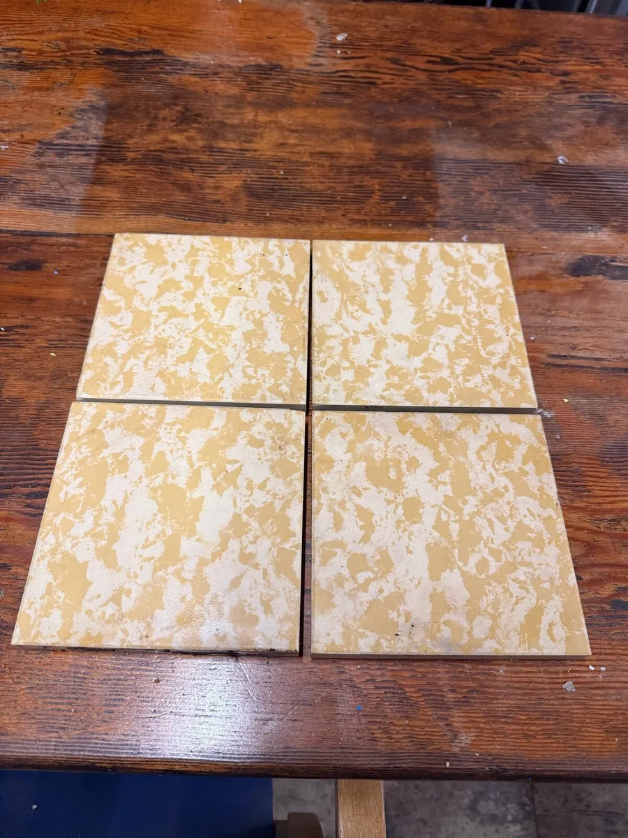 Large quantity Spanish yellow floor 6 inch tiles. - Image 2