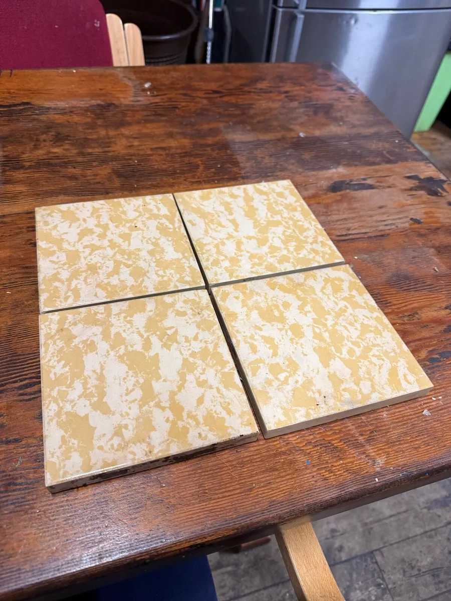 Large quantity Spanish yellow floor 6 inch tiles. - Image 1