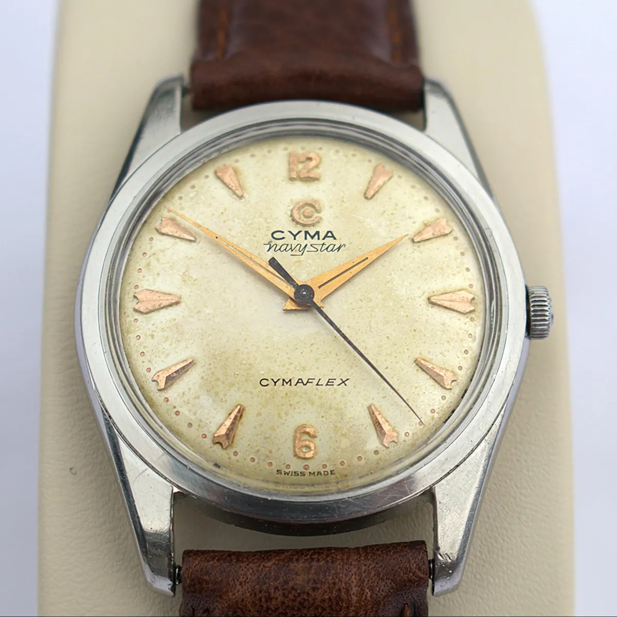 Cyma Navystar Cymaflex Vintage Swiss Watch - Image 1