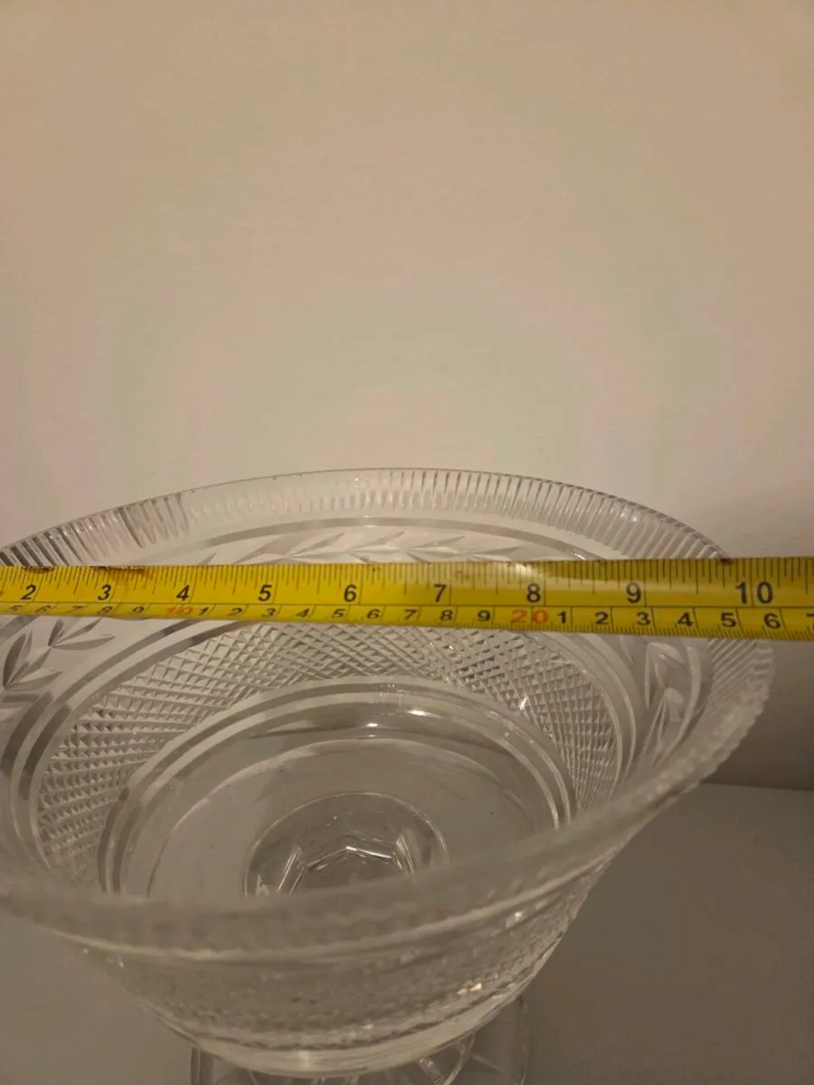 Large size vintage crystal bowl - Image 3