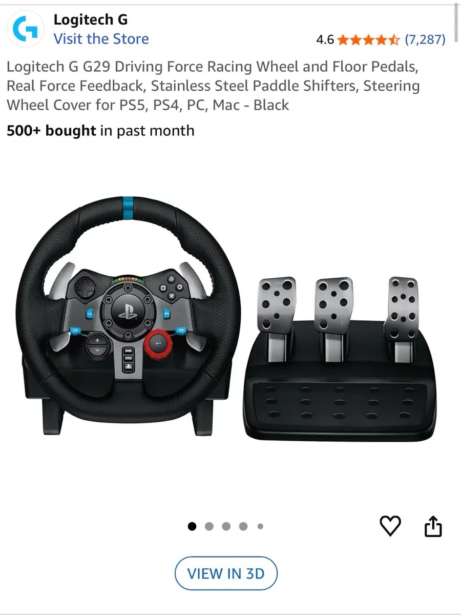 Logitech G29 Wheel and Pedals