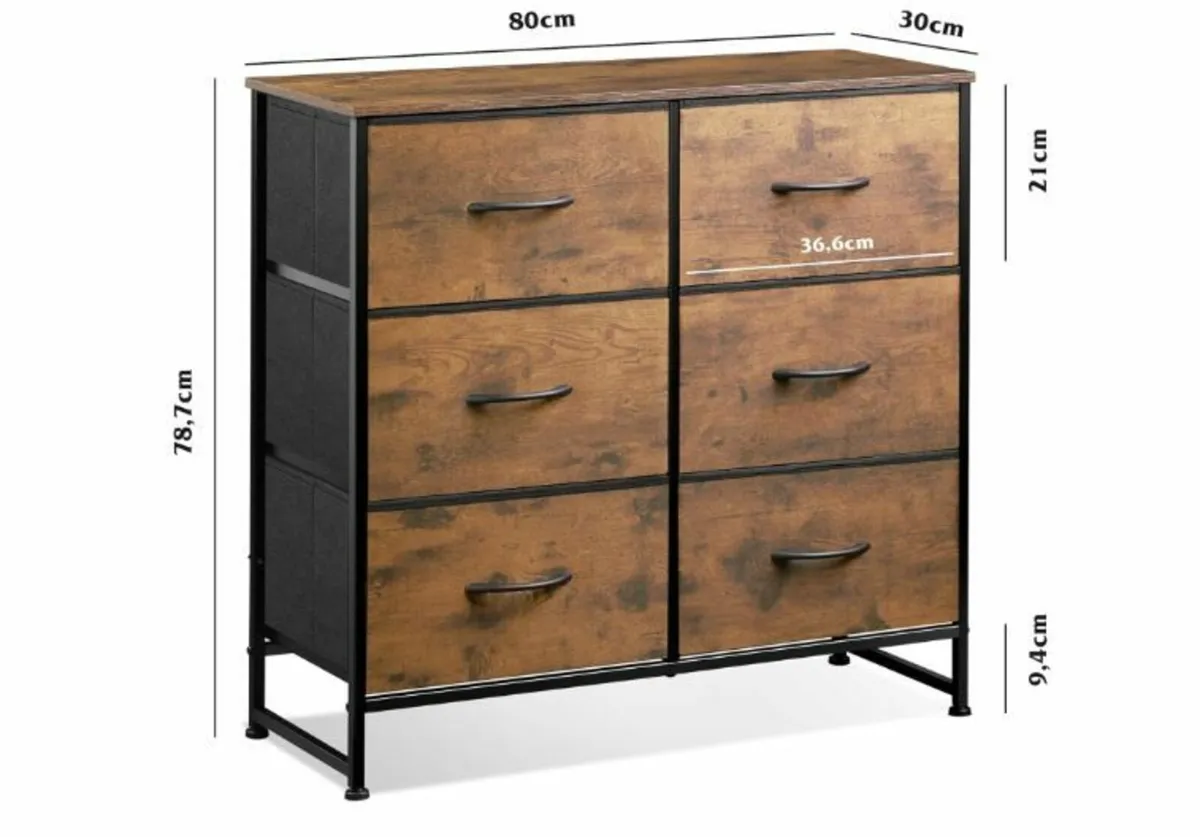 Fabric Chest of Drawers - Image 4