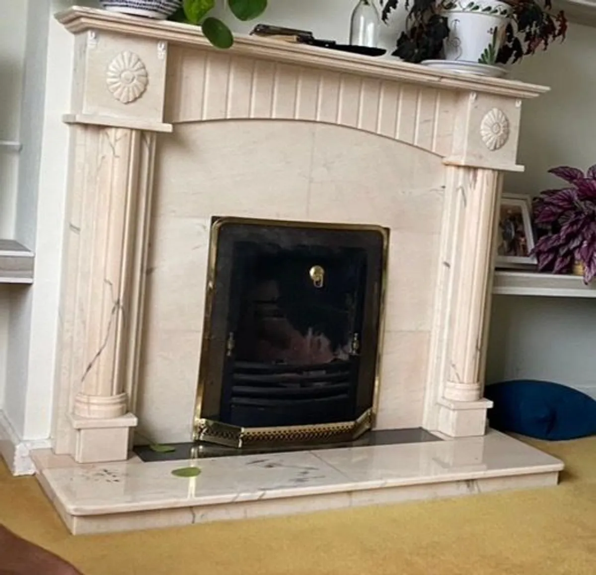 Marble fireplace