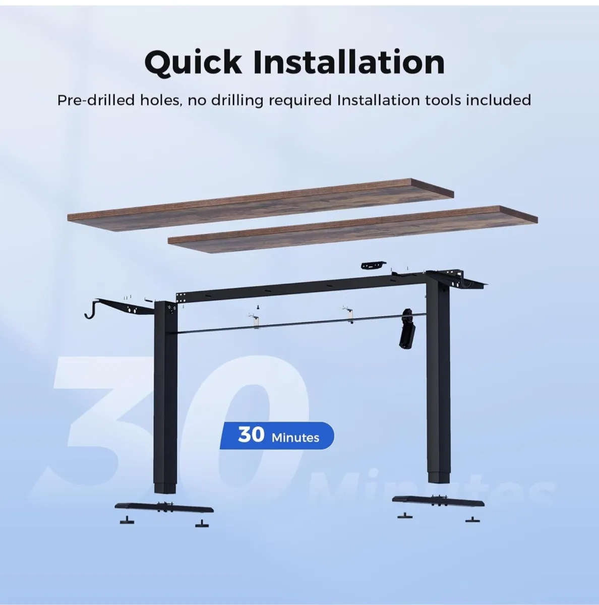 Electric Standing Desk, 135 x 60 cm Height Adjusta - Image 4