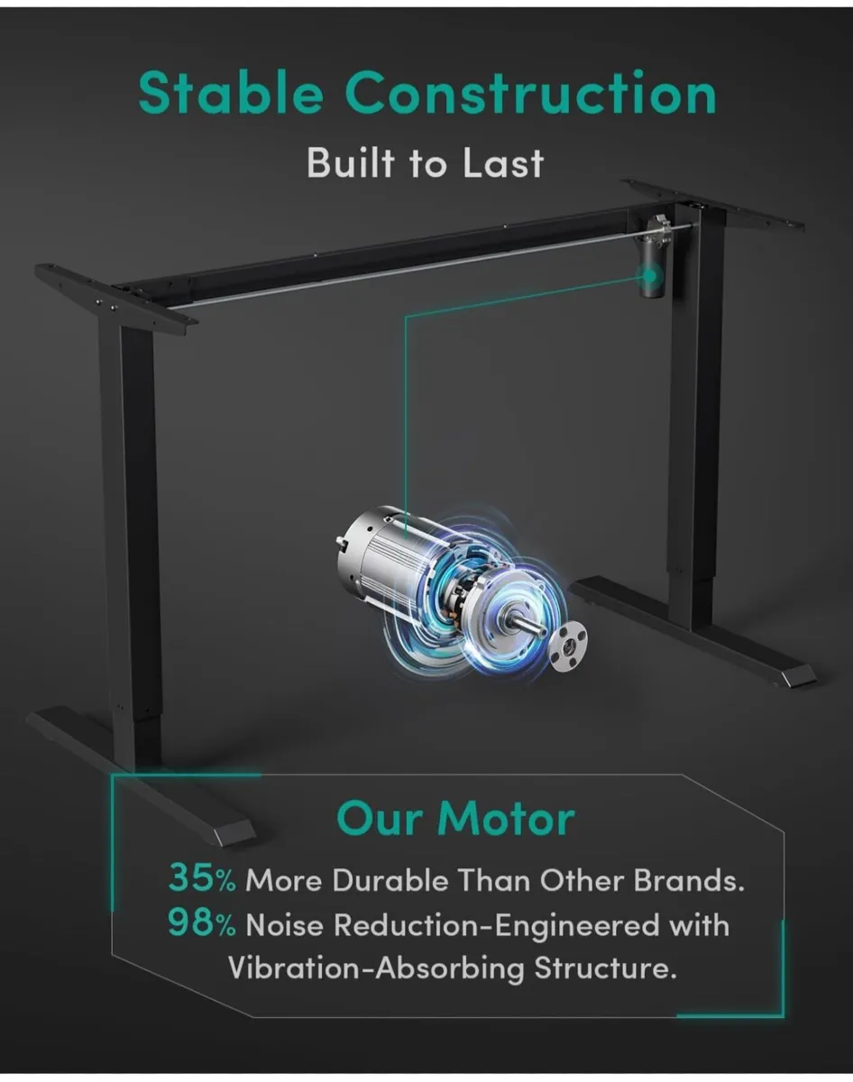 Electric Standing Desk 100 X 60 cm Heigh Adjustabl - Image 4