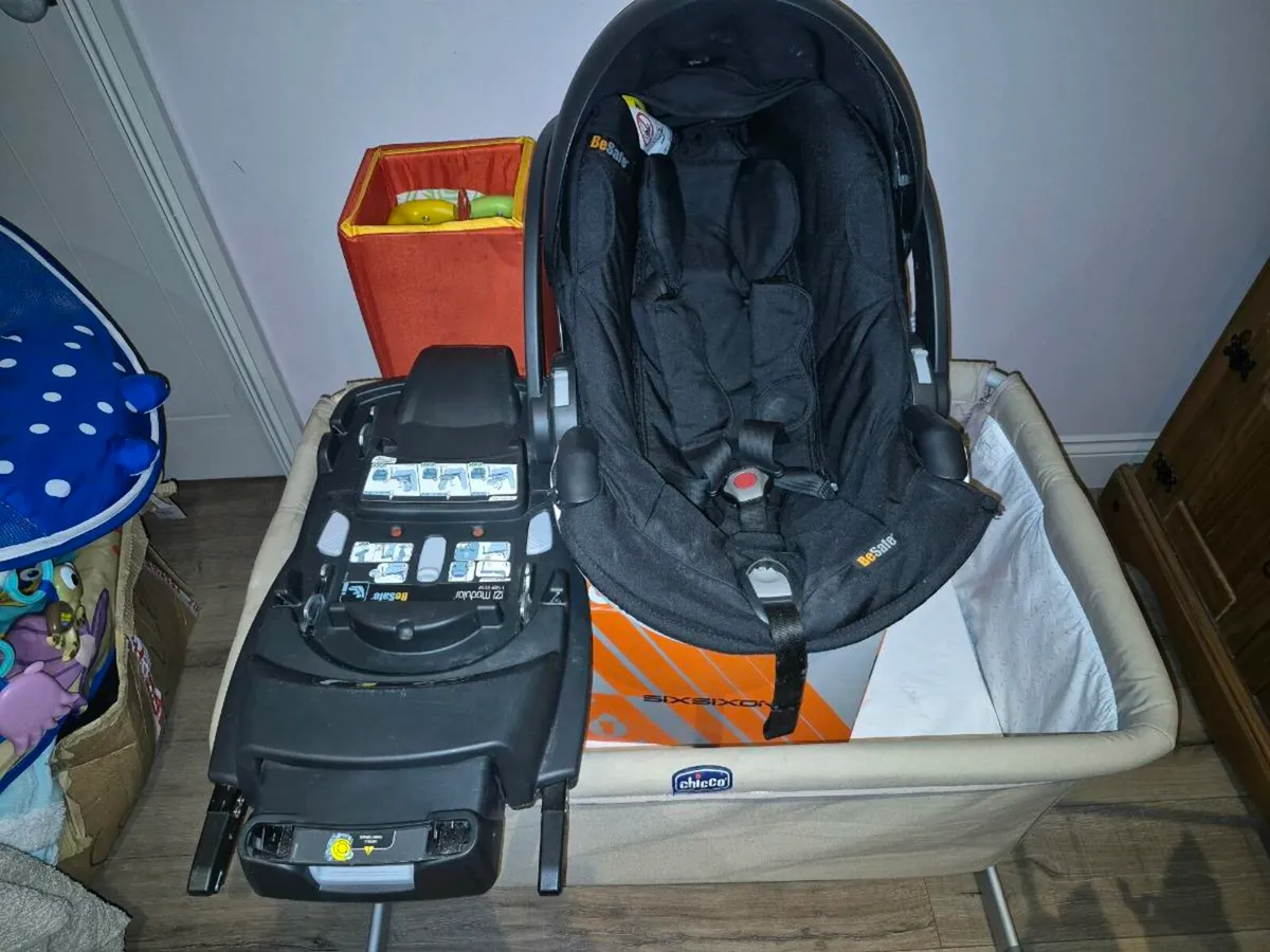 Baby items, car seat, travel cot,play mat, bedside - Image 1