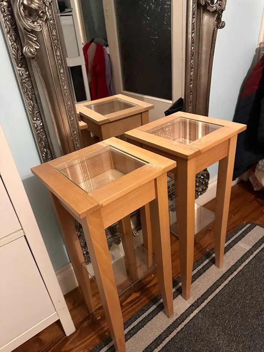 Pair of Pine Bedside Tables - Image 1