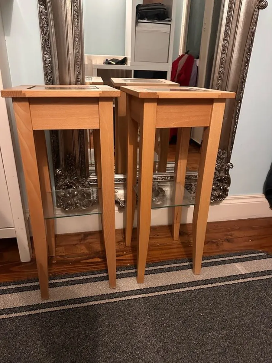 Pair of Pine Bedside Tables - Image 2