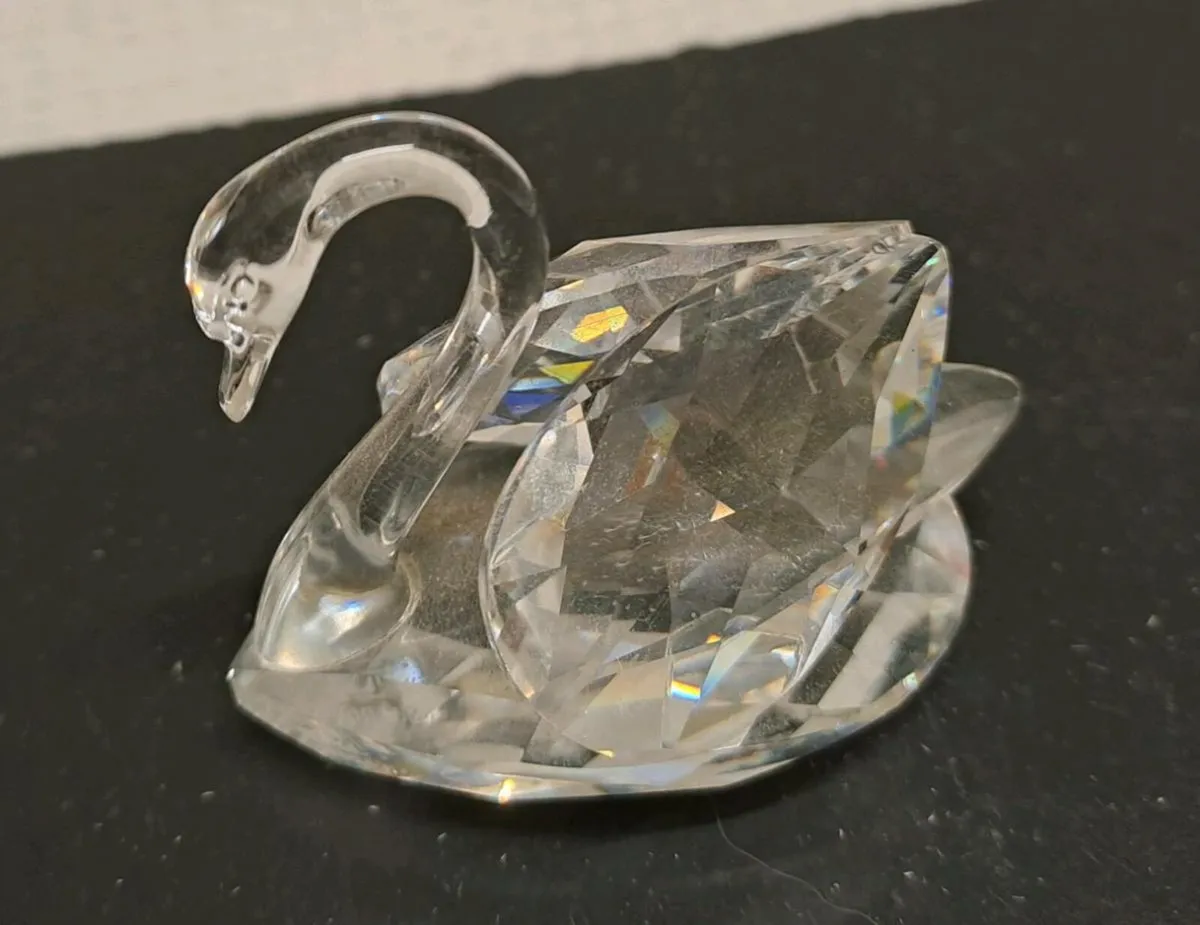 Authentic Swarovski Crystal Swan Figurine - Image 2