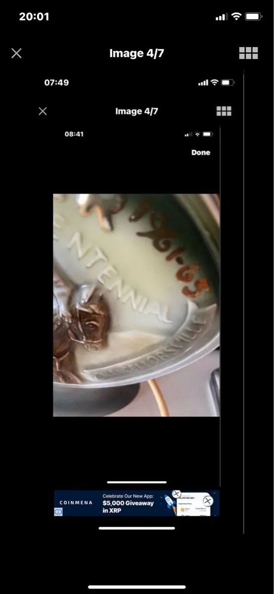 Vintage US Civil War Ceramic Decanter Lamp - Image 4