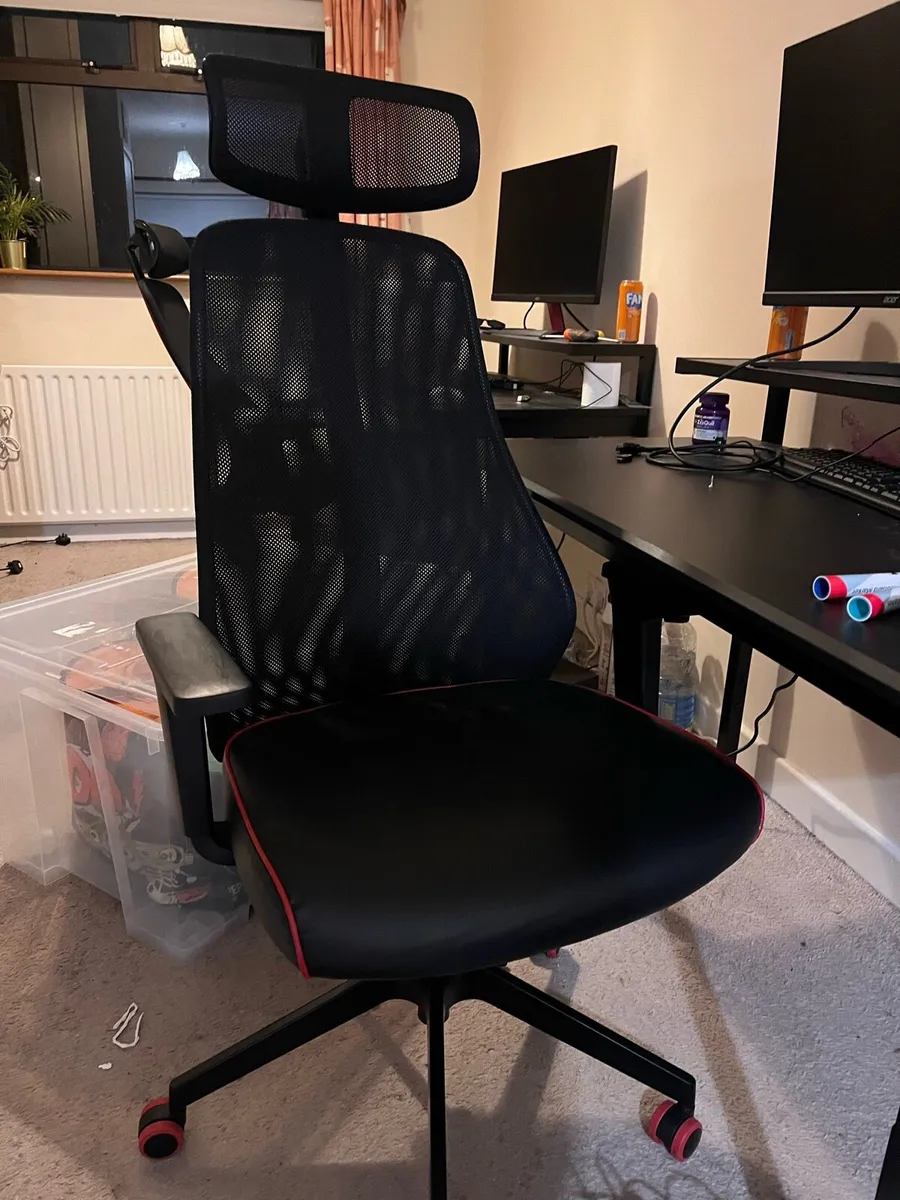 Desk, Chair and Monitor - Home Office Set Up - Image 2