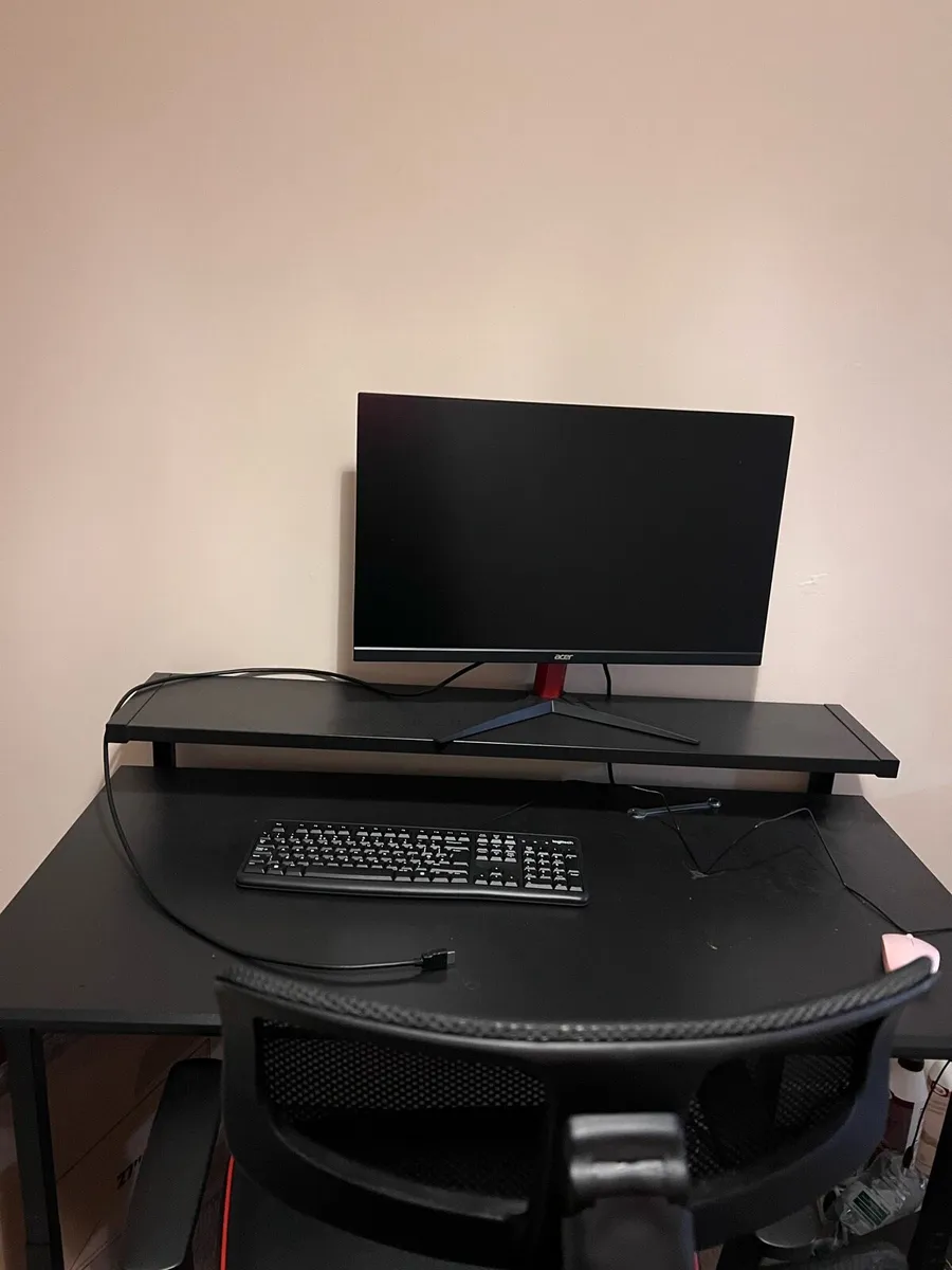 Desk, Chair and Monitor - Home Office Set Up - Image 4