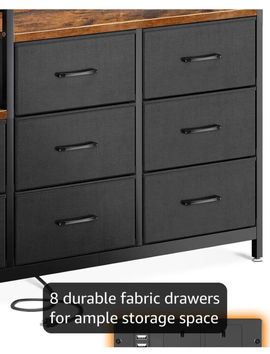 Chest of Drawers Bedroom, Contains 2 USB & 2 AC Po - Image 3