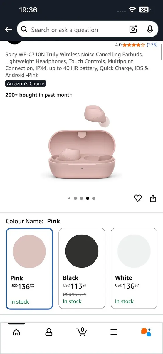 Sony WF-C710N Noise Cancelling Earbuds - Image 2