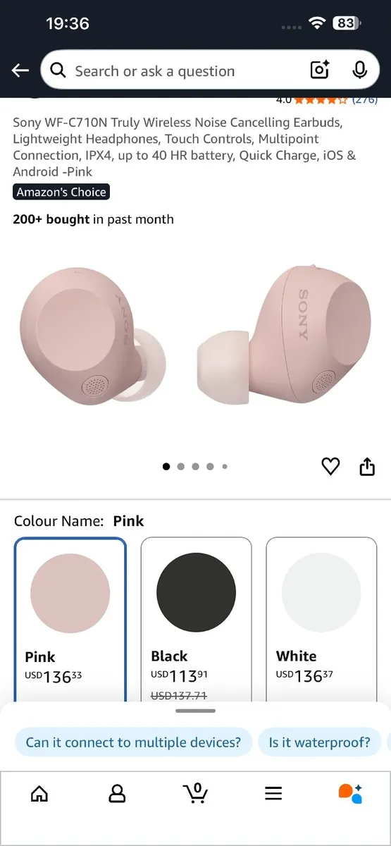 Sony WF-C710N Noise Cancelling Earbuds - Image 3